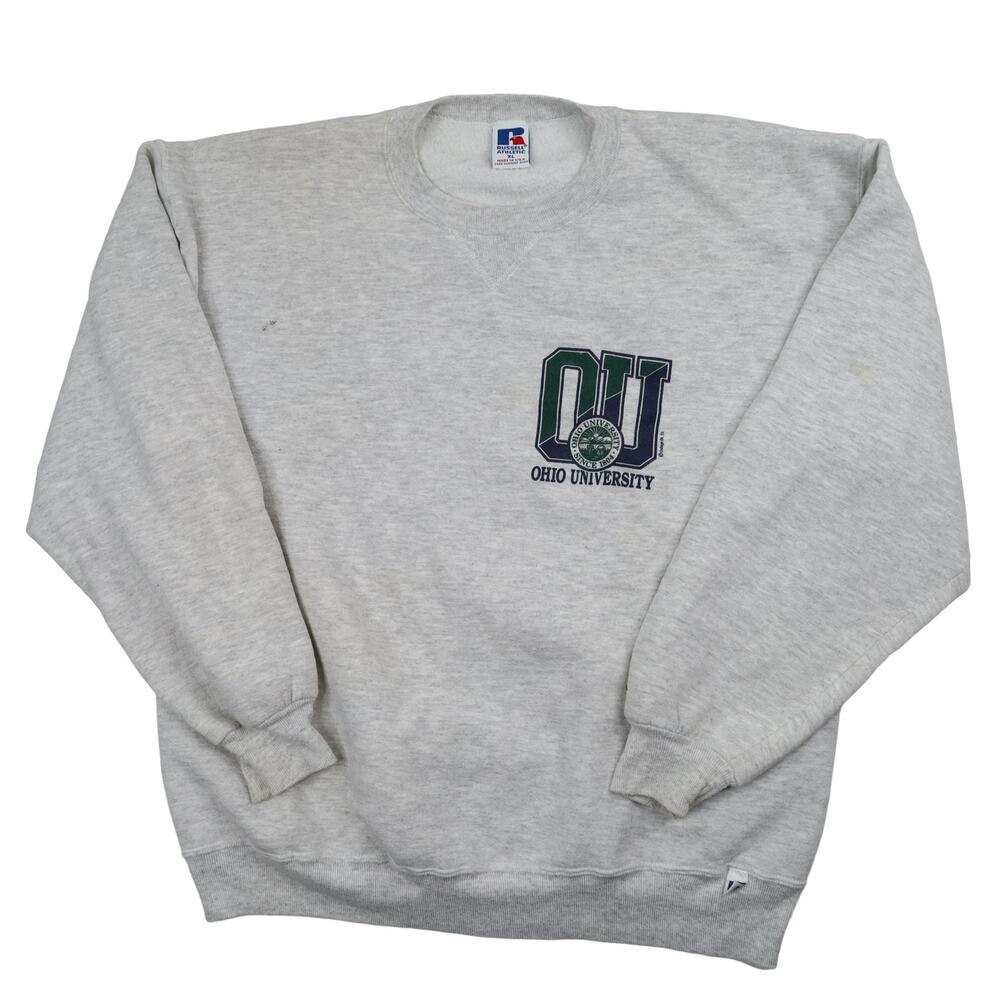Vintage Russell Athletics Ohio University Graphic Spellout Sweatshirt